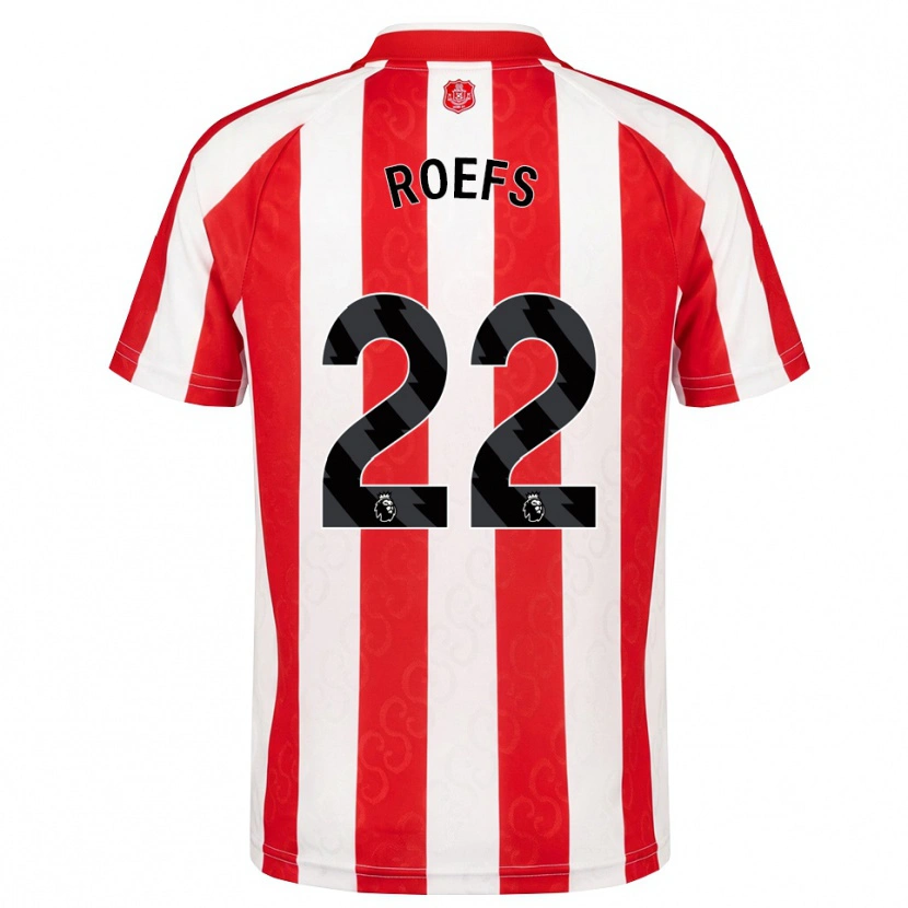Danxen Dětské Robin Roefs #22 Červená Bílá Černá Domů Hráčské Dresy 2026/27 Dres
