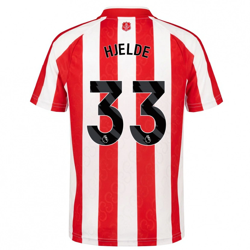Danxen Dětské Leo Fuhr Hjelde #33 Červená Bílá Černá Domů Hráčské Dresy 2026/27 Dres