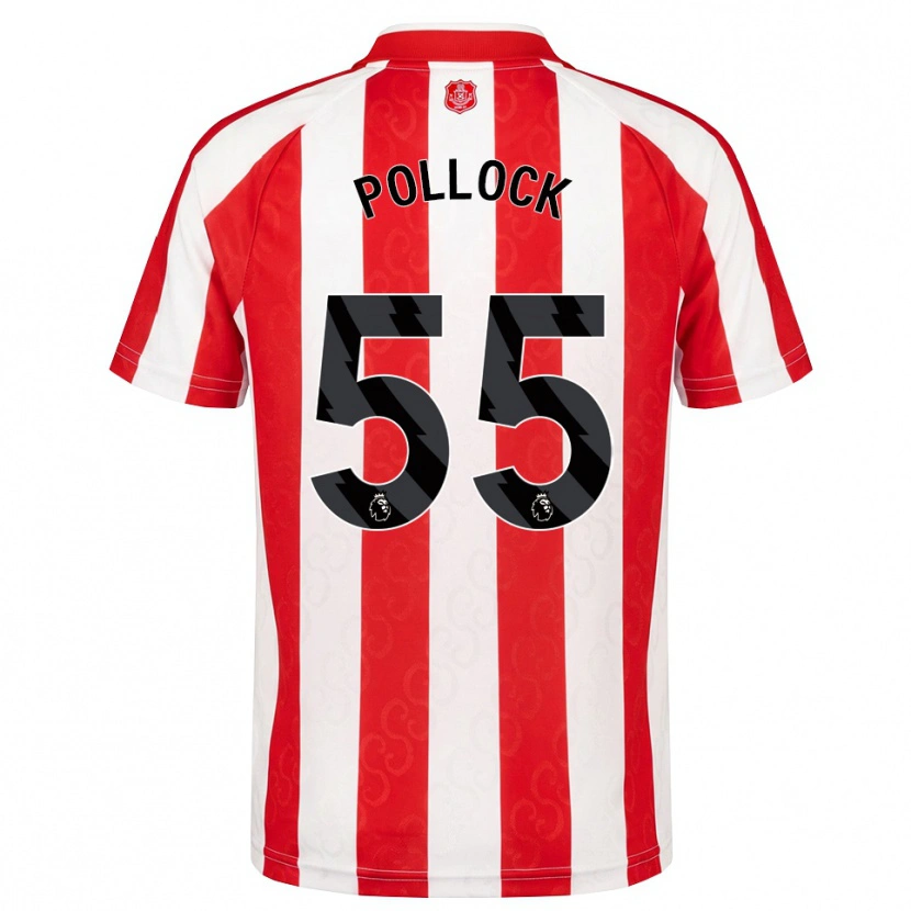Danxen Dětské Alfie Pollock #55 Červená Bílá Černá Domů Hráčské Dresy 2026/27 Dres