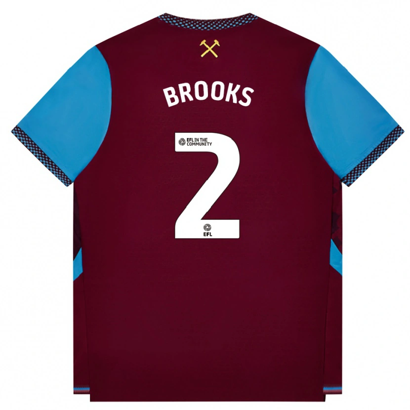 Danxen Dětské Connor Brooks #2 Vínově Červená Modrá Chodníčková Domů Hráčské Dresy 2026/27 Dres