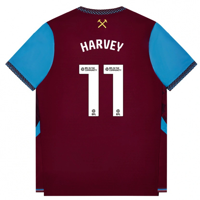 Danxen Dětské Ros Harvey #11 Vínově Červená Modrá Chodníčková Domů Hráčské Dresy 2026/27 Dres