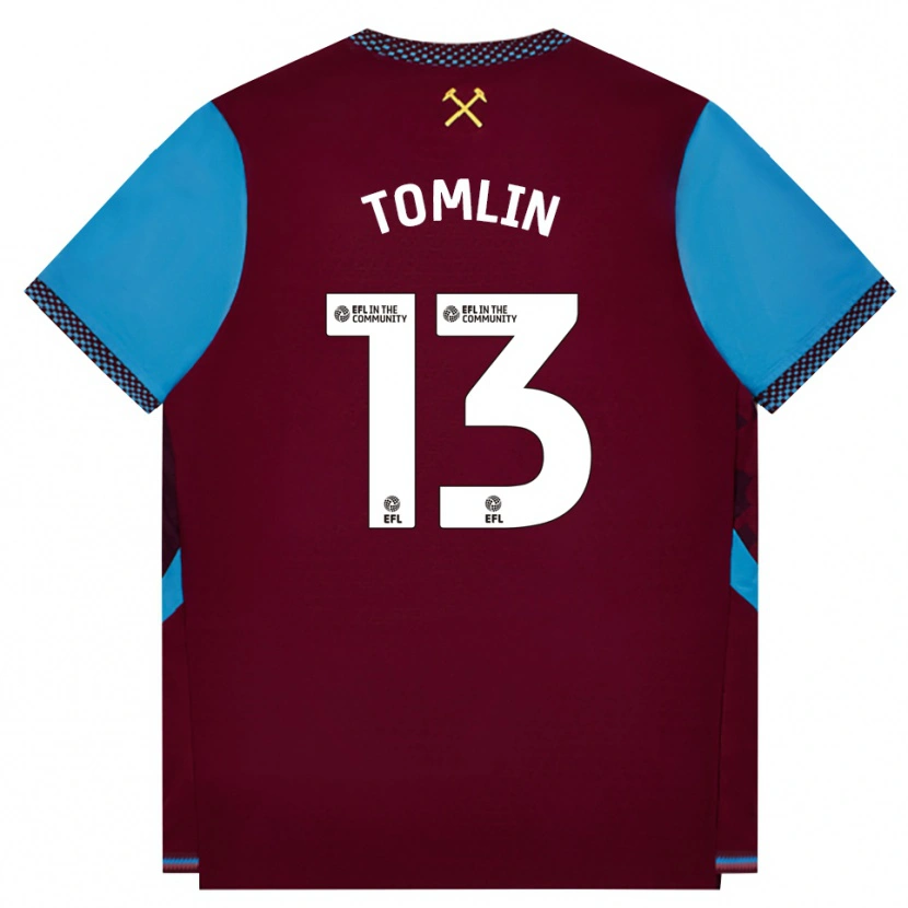 Danxen Dětské Jack Tomlin #13 Vínově Červená Modrá Chodníčková Domů Hráčské Dresy 2026/27 Dres