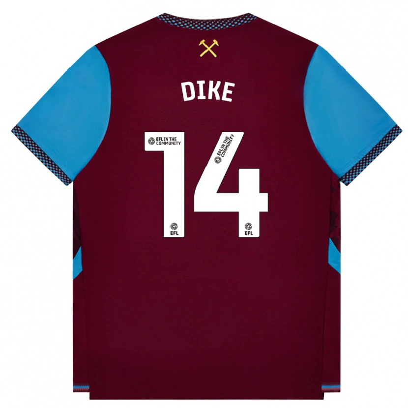 Danxen Dětské Lewis Dike #14 Vínově Červená Modrá Chodníčková Domů Hráčské Dresy 2026/27 Dres