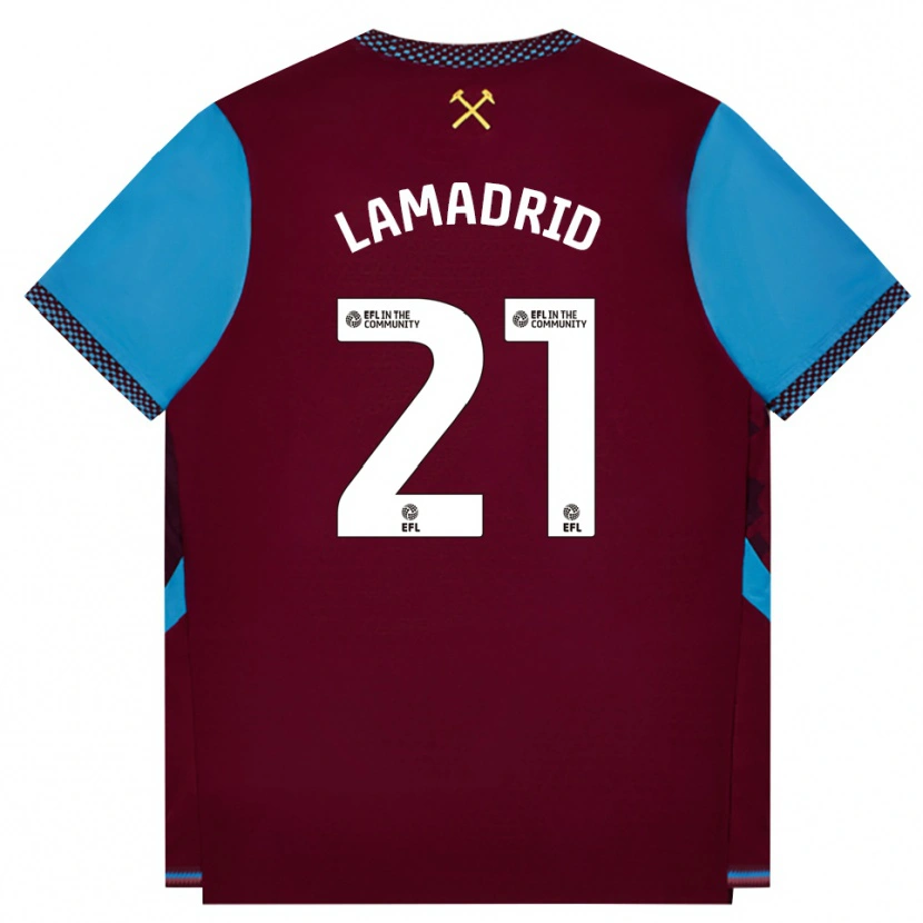 Danxen Dětské Keiber Lamadrid #21 Vínově Červená Modrá Chodníčková Domů Hráčské Dresy 2026/27 Dres
