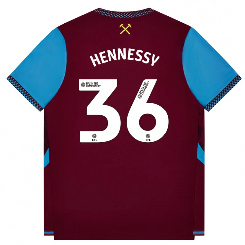 Danxen Dětské Alexandra Hennessy #36 Vínově Červená Modrá Chodníčková Domů Hráčské Dresy 2026/27 Dres