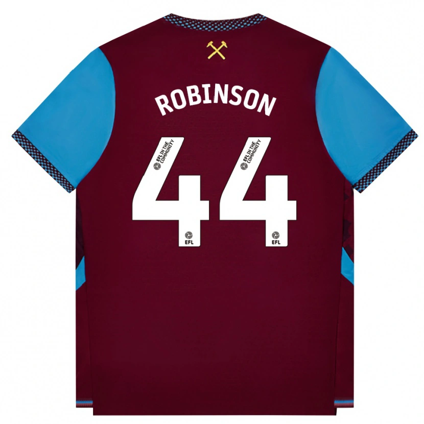 Danxen Dětské Junior Robinson #44 Vínově Červená Modrá Chodníčková Domů Hráčské Dresy 2026/27 Dres