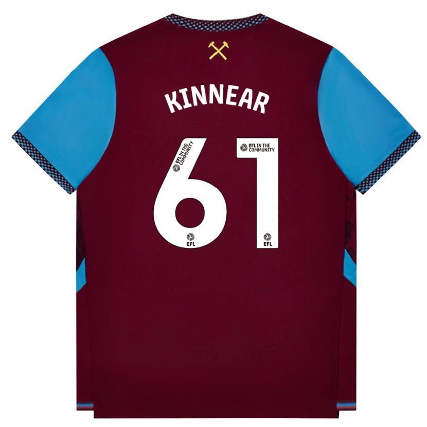 Danxen Dětské Brian Kinnear #61 Vínově Červená Modrá Chodníčková Domů Hráčské Dresy 2026/27 Dres