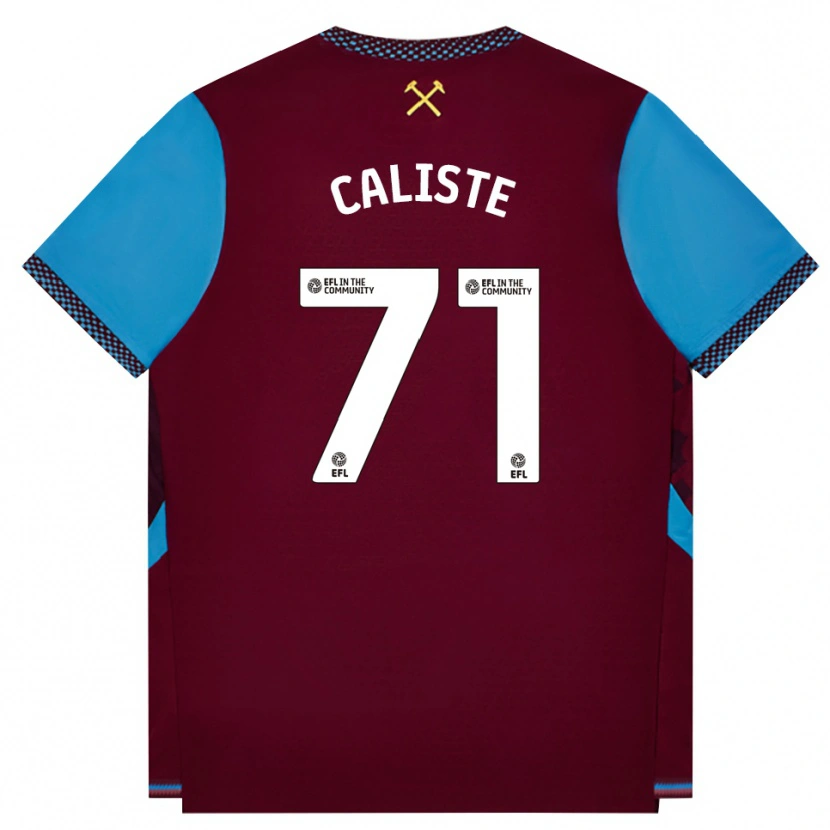 Danxen Dětské Gabriel Caliste #71 Vínově Červená Modrá Chodníčková Domů Hráčské Dresy 2026/27 Dres
