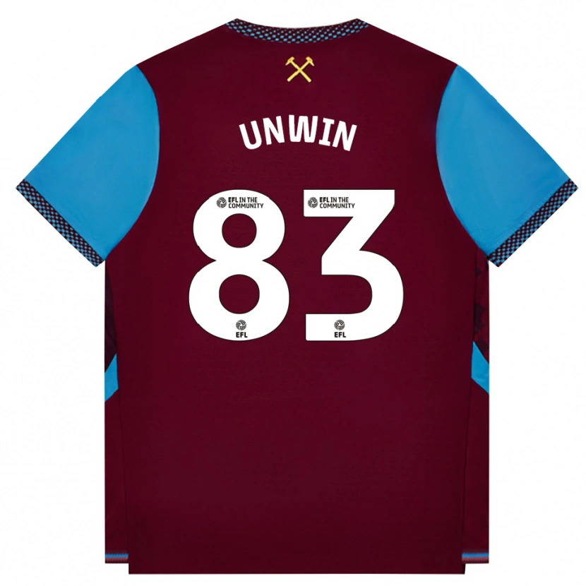Danxen Dětské Jonathan Unwin #83 Vínově Červená Modrá Chodníčková Domů Hráčské Dresy 2026/27 Dres