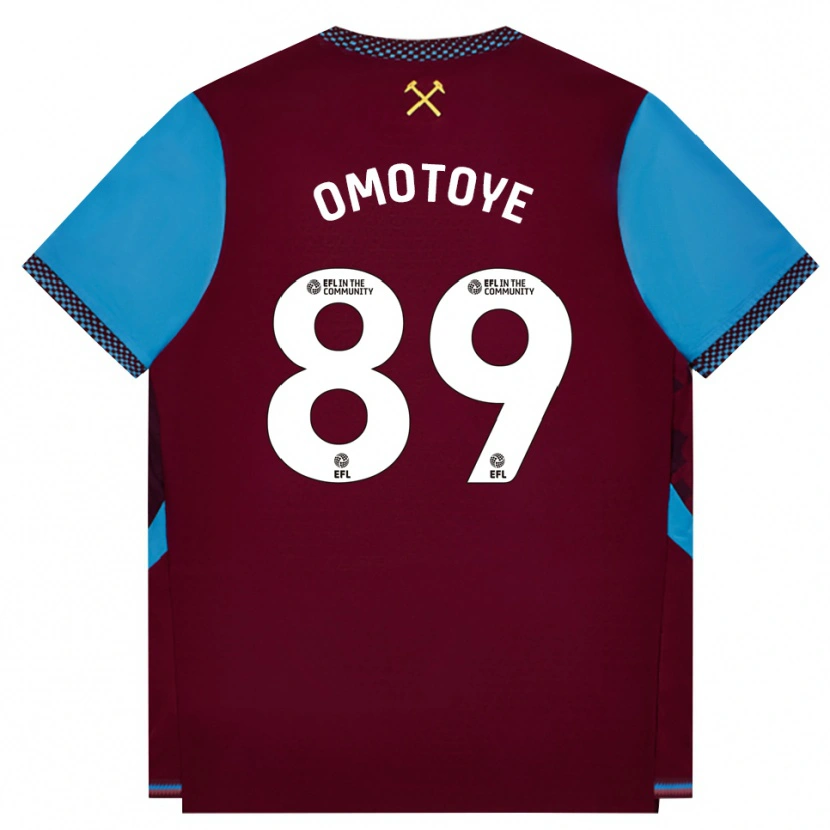 Danxen Dětské Tyrone Omotoye #89 Vínově Červená Modrá Chodníčková Domů Hráčské Dresy 2026/27 Dres