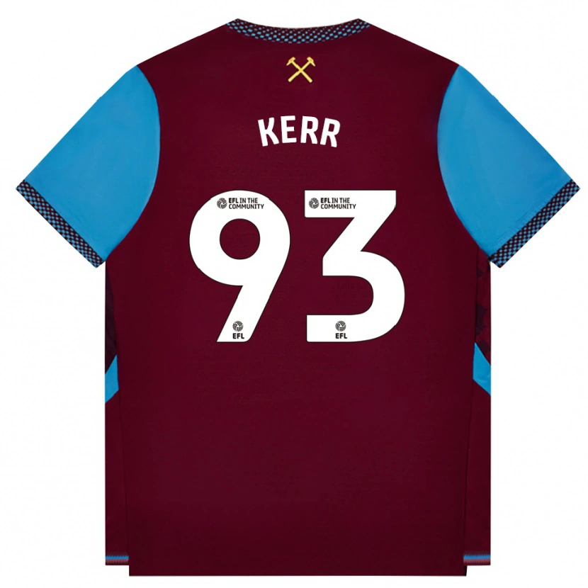 Danxen Dětské Joel Kerr #93 Vínově Červená Modrá Chodníčková Domů Hráčské Dresy 2026/27 Dres