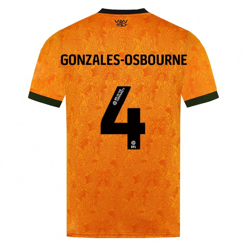 Danxen Dětské Isaiah Gonzales-Osbourne #4 Oranžová Černá Domů Hráčské Dresy 2026/27 Dres