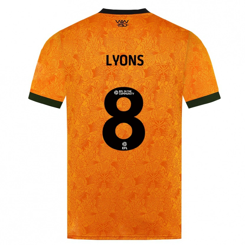 Danxen Dětské Connor Lyons #8 Oranžová Černá Domů Hráčské Dresy 2026/27 Dres