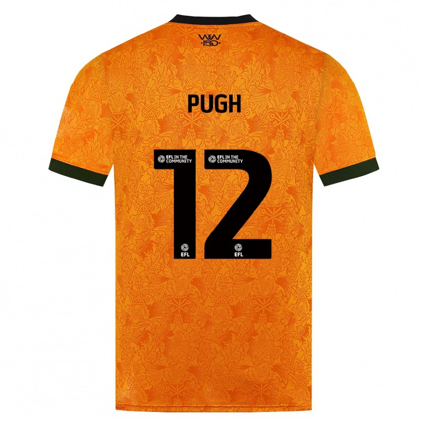 Danxen Dětské Caden Pugh #12 Oranžová Černá Domů Hráčské Dresy 2026/27 Dres