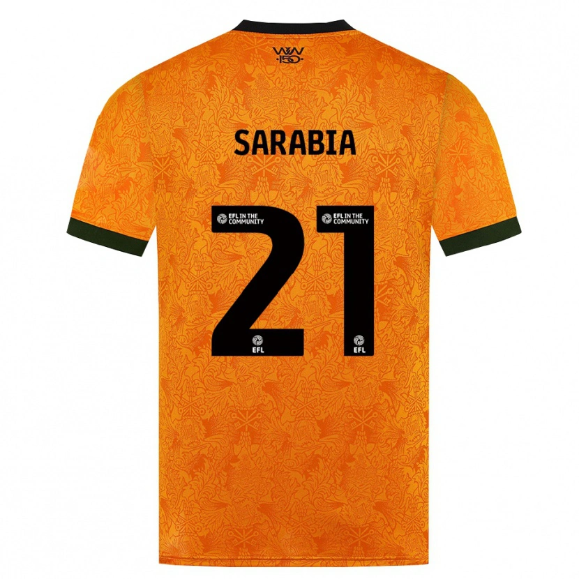 Danxen Dětské Pablo Sarabia #21 Oranžová Černá Domů Hráčské Dresy 2026/27 Dres