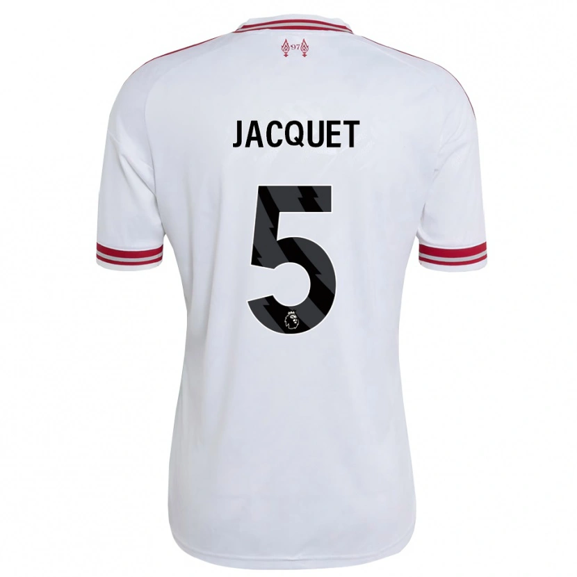 Danxen Dětské Jérémy Jacquet #5 Červená Bílá Daleko Hráčské Dresy 2026/27 Dres