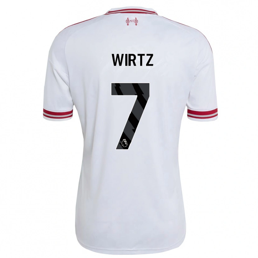 Danxen Dětské Florian Wirtz #7 Červená Bílá Daleko Hráčské Dresy 2026/27 Dres