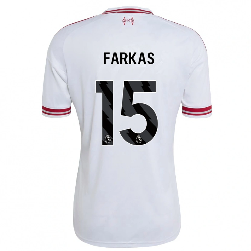 Danxen Dětské Erik Farkas #15 Červená Bílá Daleko Hráčské Dresy 2026/27 Dres