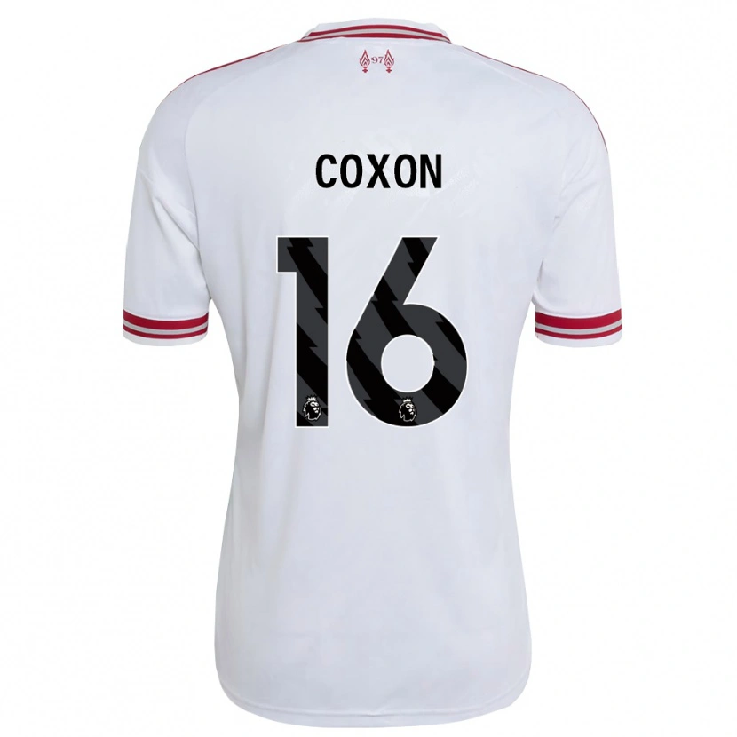 Danxen Dětské Zak Coxon #16 Červená Bílá Daleko Hráčské Dresy 2026/27 Dres
