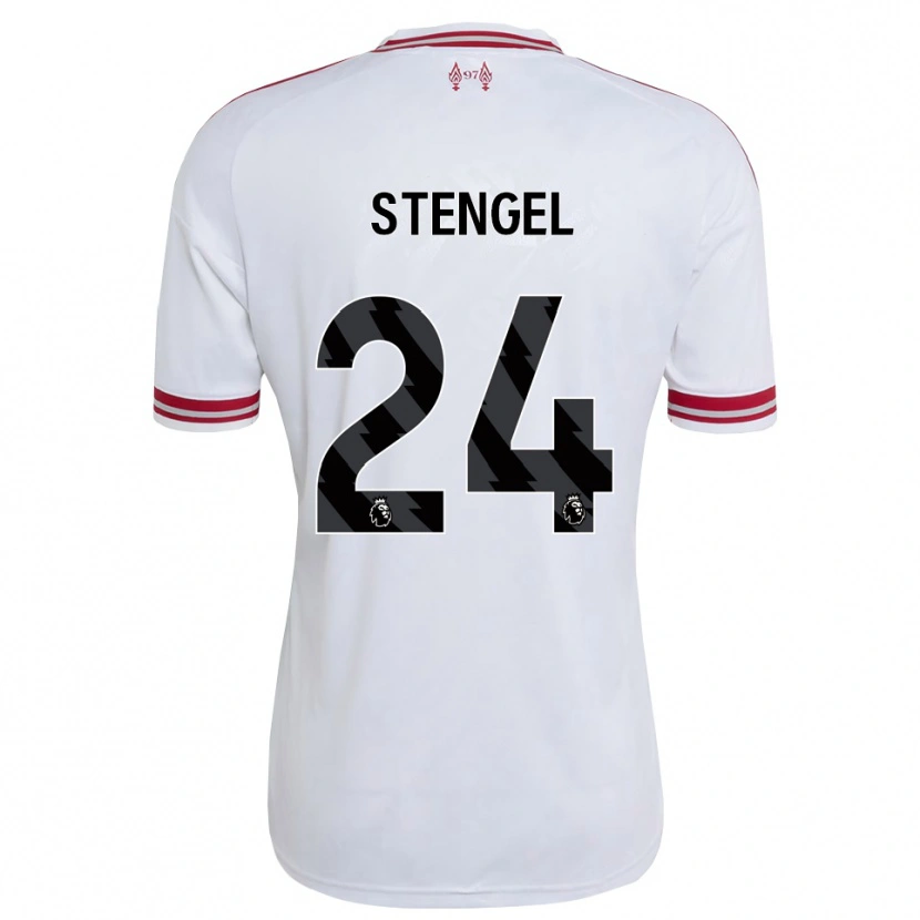Danxen Dětské Katie Stengel #24 Červená Bílá Daleko Hráčské Dresy 2026/27 Dres