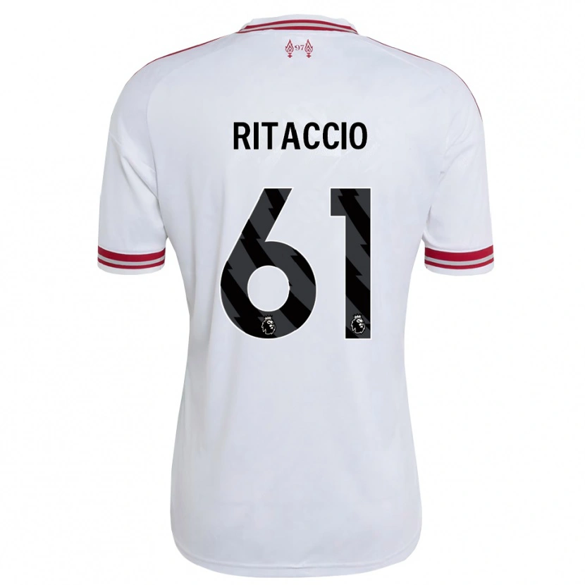 Danxen Dětské Matteo Ritaccio #61 Červená Bílá Daleko Hráčské Dresy 2026/27 Dres