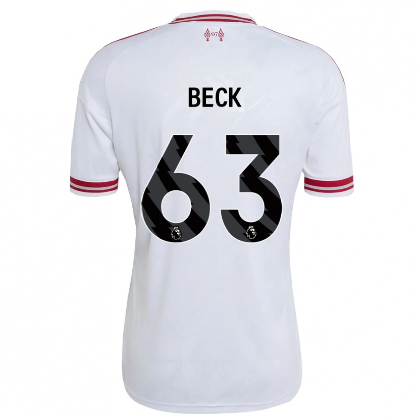 Danxen Dětské Owen Beck #63 Červená Bílá Daleko Hráčské Dresy 2026/27 Dres
