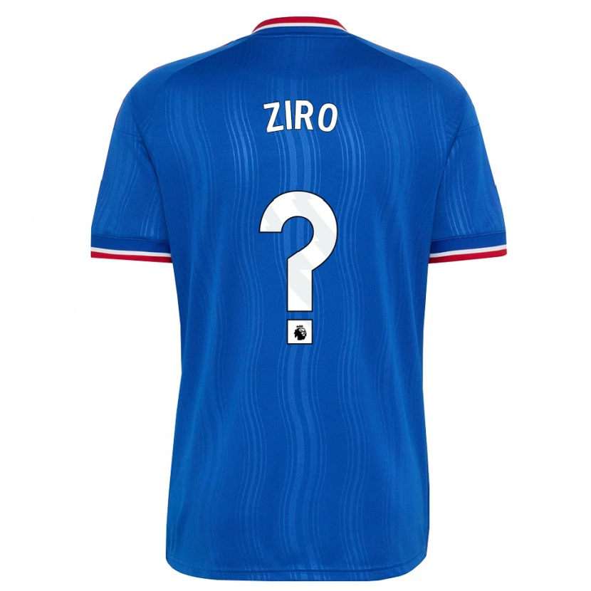 Danxen Dětské Emmanuel Ziro #0 Modrá Bílá Červená Daleko Hráčské Dresy 2026/27 Dres