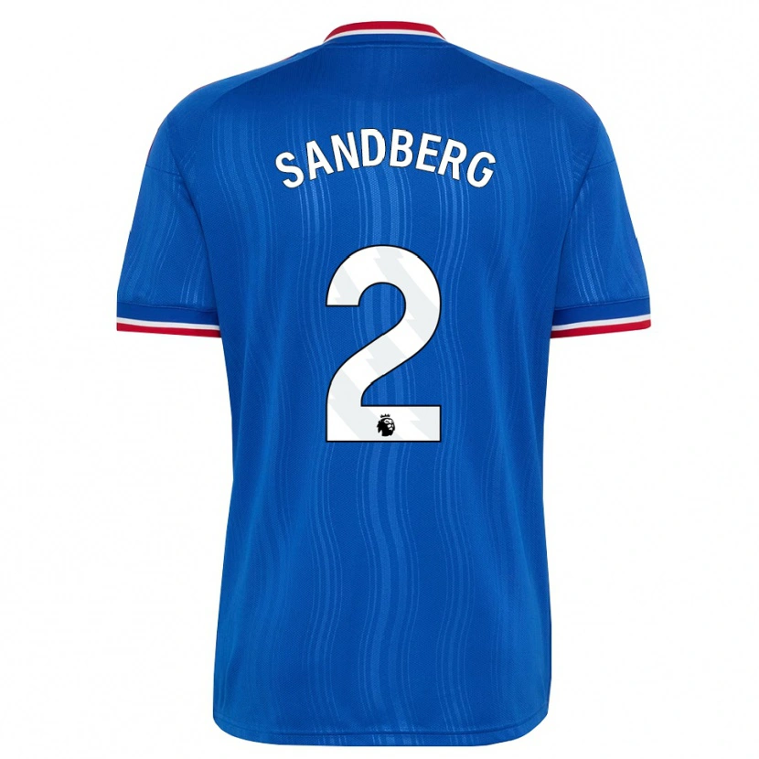 Danxen Dětské Anna Sandberg #2 Modrá Bílá Červená Daleko Hráčské Dresy 2026/27 Dres