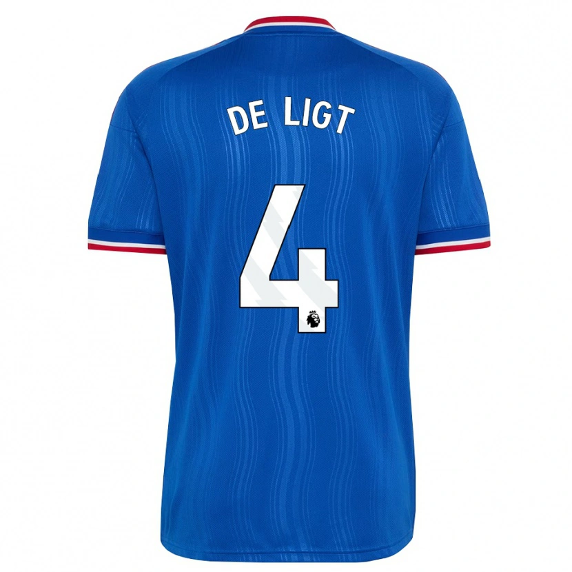 Danxen Dětské Matthijs De Ligt #4 Modrá Bílá Červená Daleko Hráčské Dresy 2026/27 Dres
