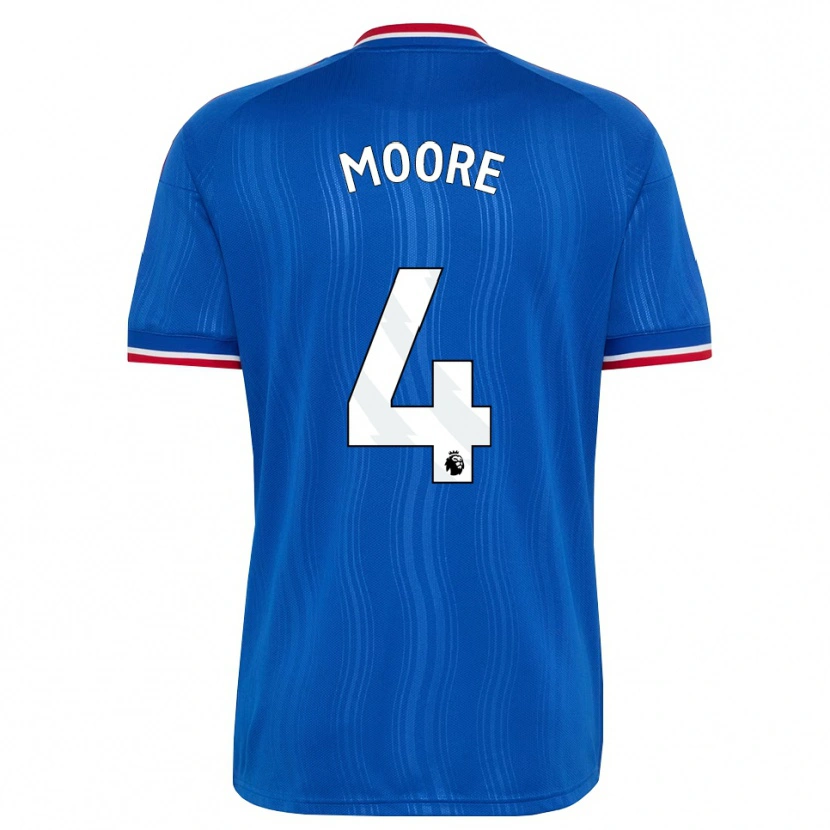 Danxen Dětské Jade Moore #4 Modrá Bílá Červená Daleko Hráčské Dresy 2026/27 Dres