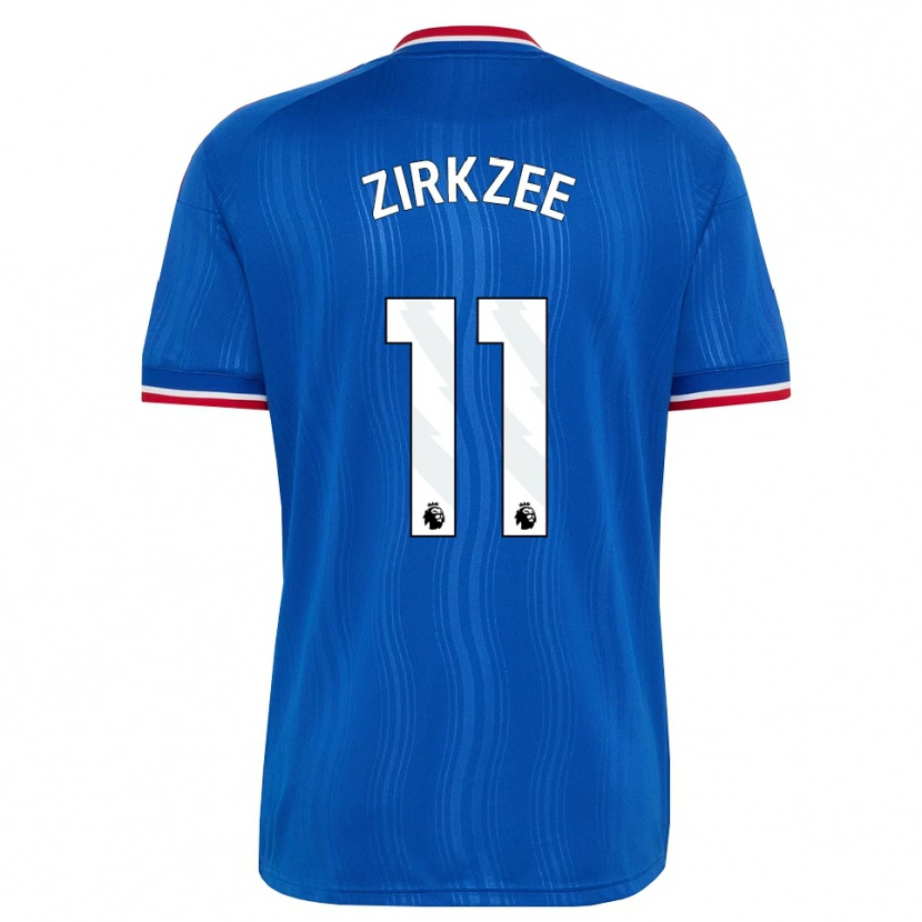 Danxen Dětské Joshua Zirkzee #11 Modrá Bílá Červená Daleko Hráčské Dresy 2026/27 Dres