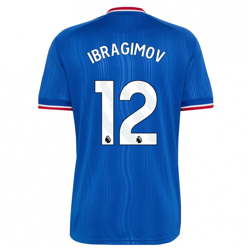 Danxen Dětské Gazi Ibragimov #12 Modrá Bílá Červená Daleko Hráčské Dresy 2026/27 Dres