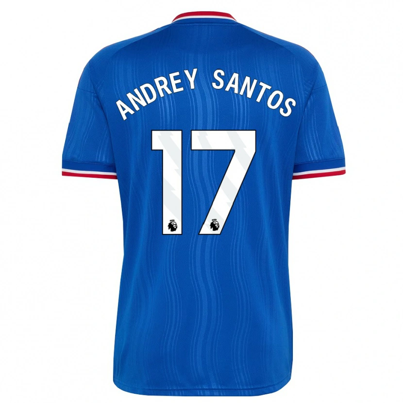 Danxen Dětské Andrey Santos #17 Modrá Bílá Červená Daleko Hráčské Dresy 2026/27 Dres