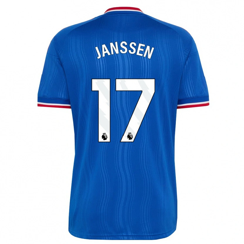 Danxen Dětské Dominique Janssen #17 Modrá Bílá Červená Daleko Hráčské Dresy 2026/27 Dres