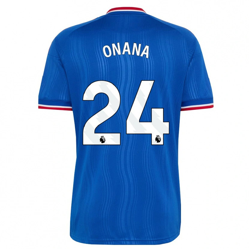 Danxen Dětské Andre Onana #24 Modrá Bílá Červená Daleko Hráčské Dresy 2026/27 Dres