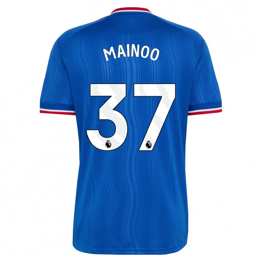 Danxen Dětské Kobbie Mainoo #37 Modrá Bílá Červená Daleko Hráčské Dresy 2026/27 Dres