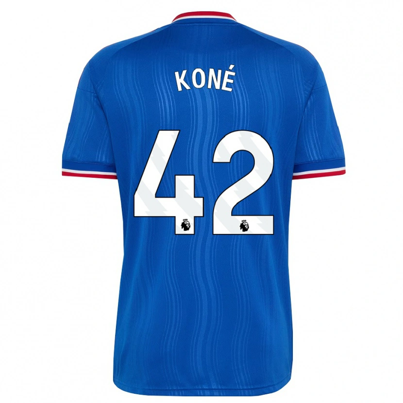 Danxen Dětské Sékou Koné #42 Modrá Bílá Červená Daleko Hráčské Dresy 2026/27 Dres