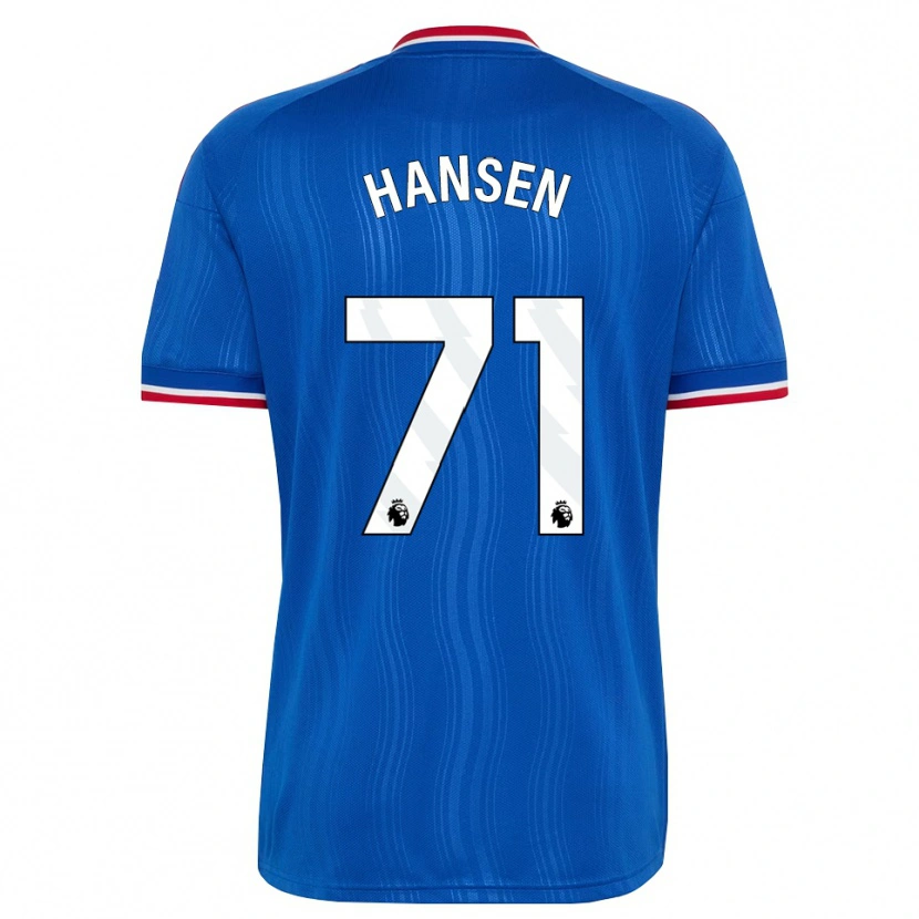 Danxen Dětské Isak Hansen-Aaroen #71 Modrá Bílá Červená Daleko Hráčské Dresy 2026/27 Dres
