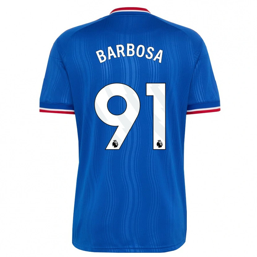 Danxen Dětské Neithan Barbosa #91 Modrá Bílá Červená Daleko Hráčské Dresy 2026/27 Dres