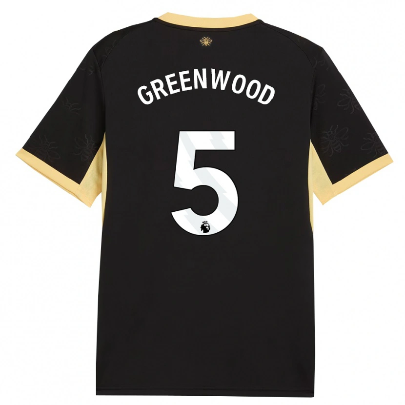 Danxen Dětské Alex Greenwood #5 Černá Žlutá Daleko Hráčské Dresy 2026/27 Dres