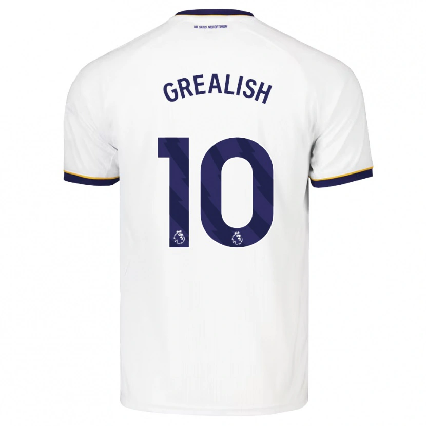 Danxen Dětské Jack Grealish #10 Půlnoční Modrá Bílá Žlutá Daleko Hráčské Dresy 2026/27 Dres