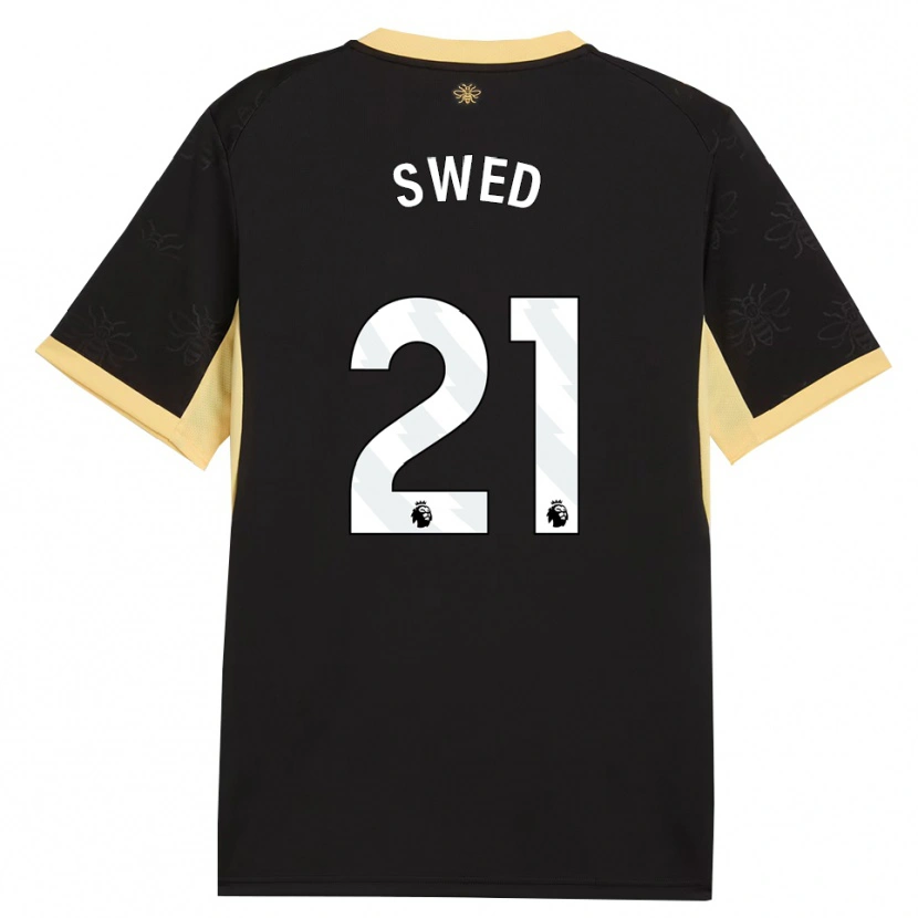 Danxen Dětské Hamza Swed #21 Černá Žlutá Daleko Hráčské Dresy 2026/27 Dres