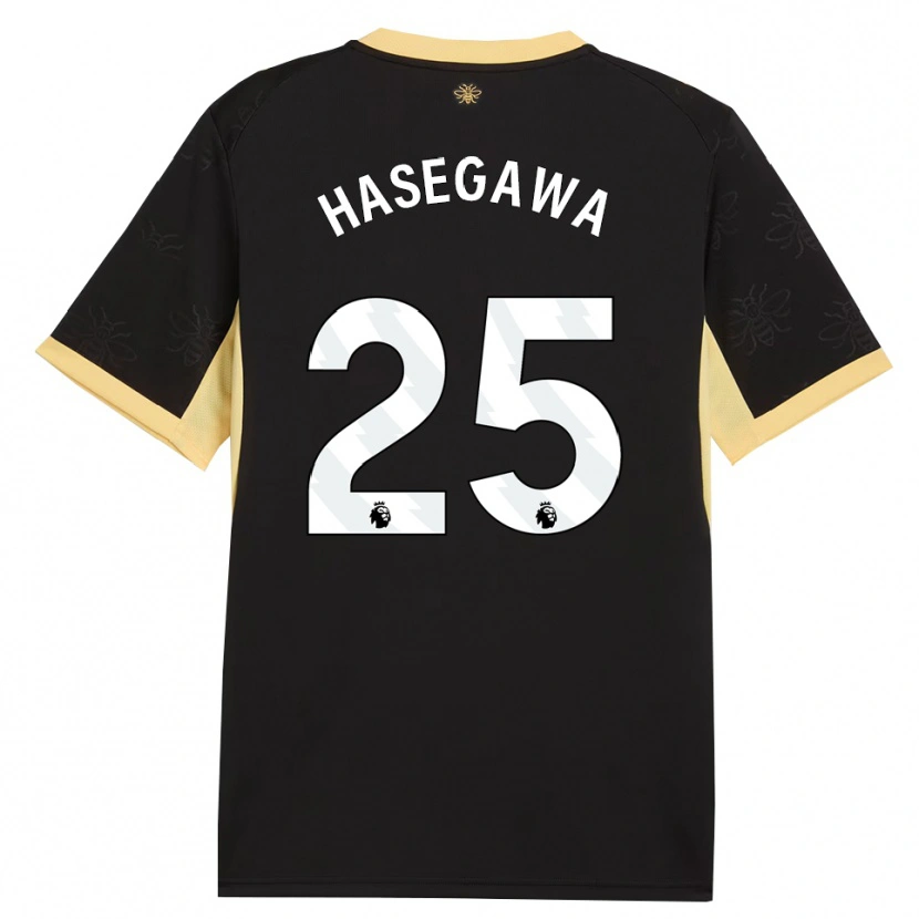 Danxen Dětské Yui Hasegawa #25 Černá Žlutá Daleko Hráčské Dresy 2026/27 Dres
