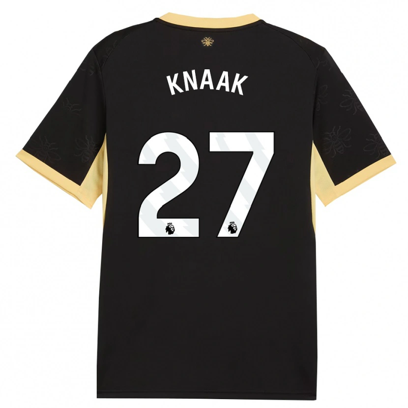 Danxen Dětské Rebecca Knaak #27 Černá Žlutá Daleko Hráčské Dresy 2026/27 Dres