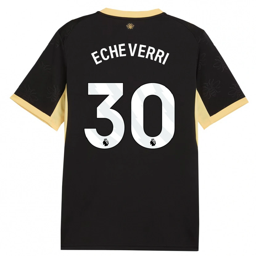 Danxen Dětské Claudio Echeverri #30 Černá Žlutá Daleko Hráčské Dresy 2026/27 Dres
