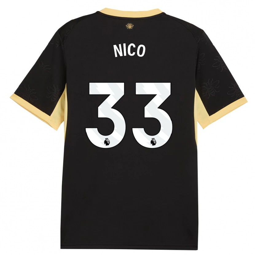 Danxen Dětské Nico O'reilly #33 Černá Žlutá Daleko Hráčské Dresy 2026/27 Dres