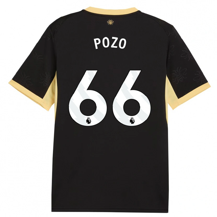 Danxen Dětské Iker Pozo #66 Černá Žlutá Daleko Hráčské Dresy 2026/27 Dres