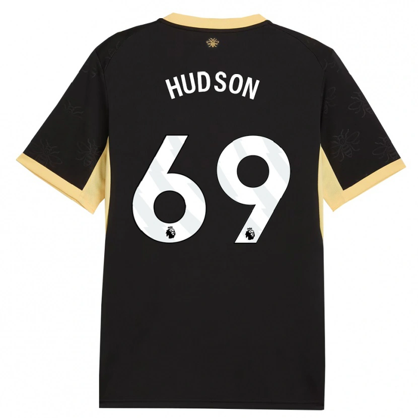 Danxen Dětské Max Hudson #69 Černá Žlutá Daleko Hráčské Dresy 2026/27 Dres