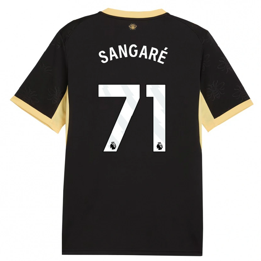 Danxen Dětské Mahamadou Sangaré #71 Černá Žlutá Daleko Hráčské Dresy 2026/27 Dres