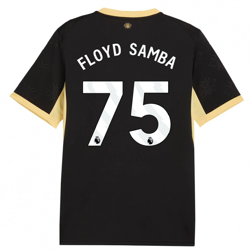 Danxen Dětské Floyd Samba #75 Černá Žlutá Daleko Hráčské Dresy 2026/27 Dres